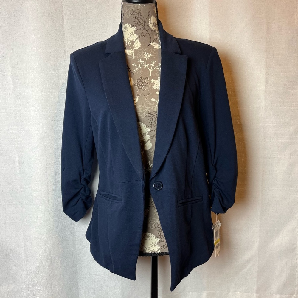 Macy’s Style & Company Navy Blue Blazer/Jacket, Medium